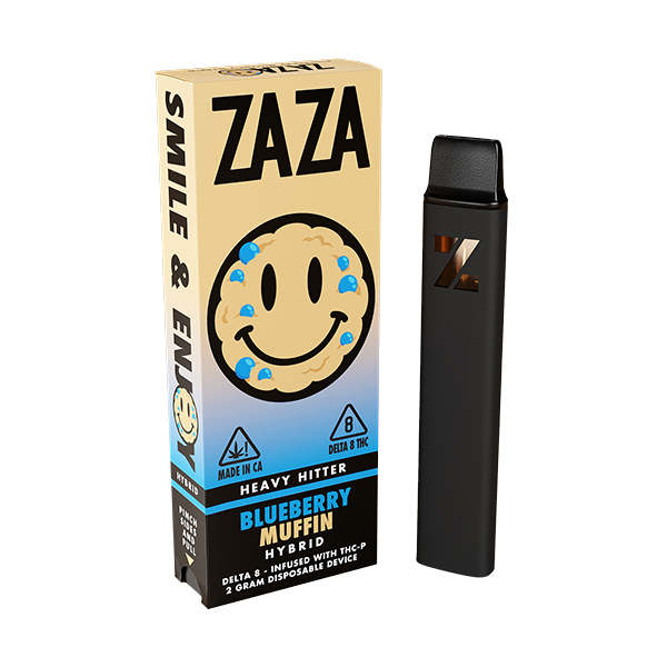 zaza 2g disposable heavy hitter d8 thcp blueberry muffin