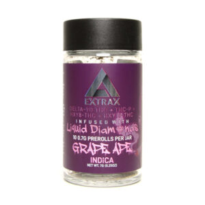 delta extrax d9 7g liquid diamonds pre roll grape ape