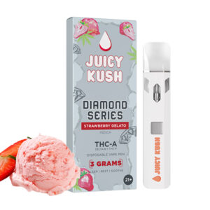 juicy kush diamond series thca vape strawberry gelato