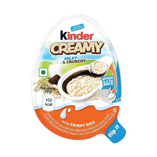 kinder creamy milky crunchy crispy rice
