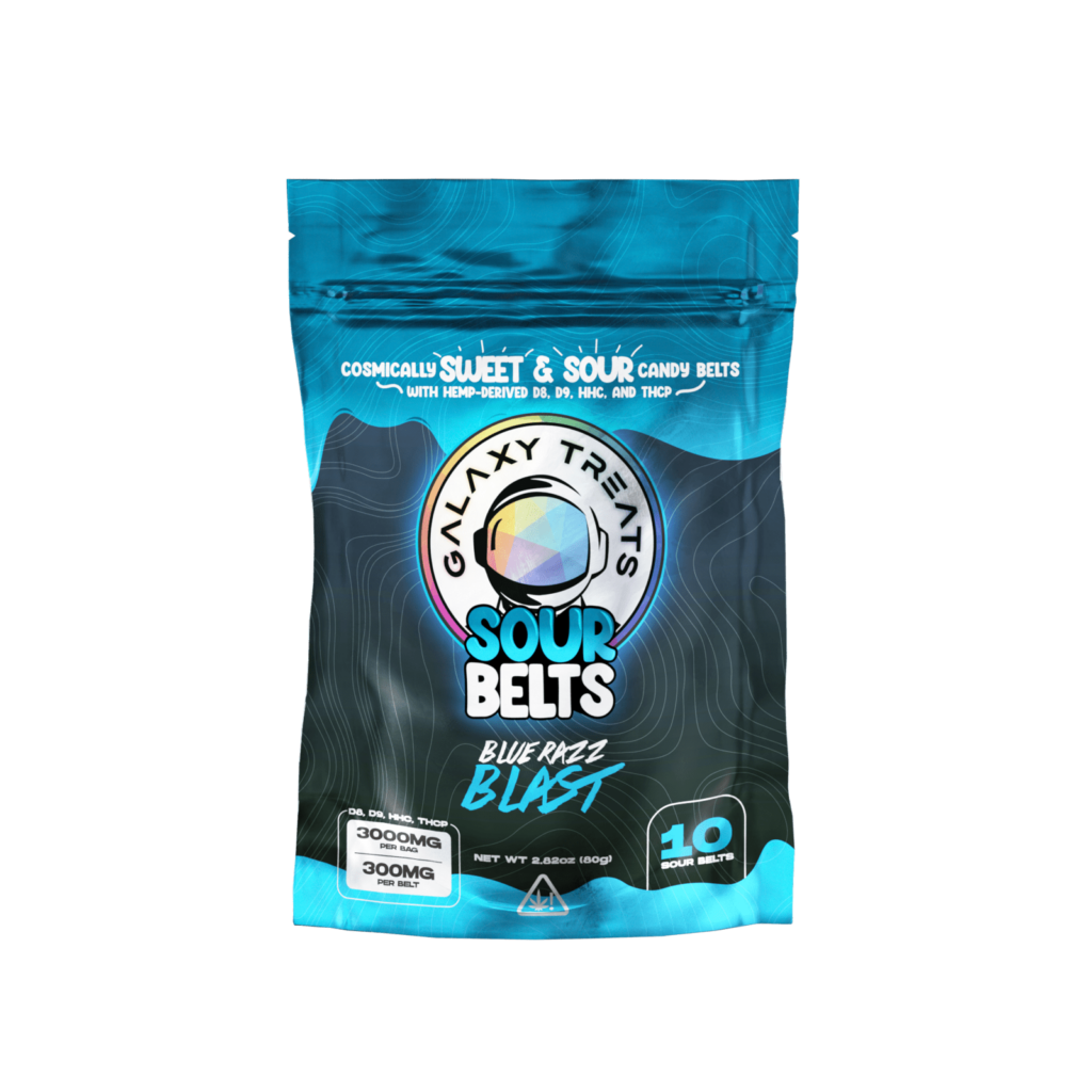 blue razz blast sour belts 3000mg