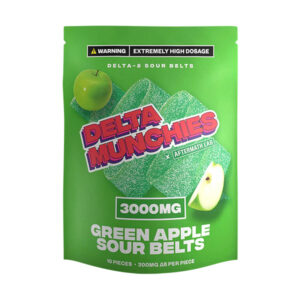 delta munchies d8 3000mg sour belts green apple