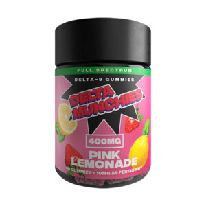 delta munchies d9 400mg gummies pink lemonade