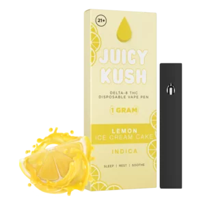 Juicy Kush Delta-8 Disposable Vape 1g Lemon Ice Cream Cake
