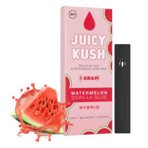 Juicy Kush Delta-8 Disposable Vape 1g Watermelon Gorilla Glue