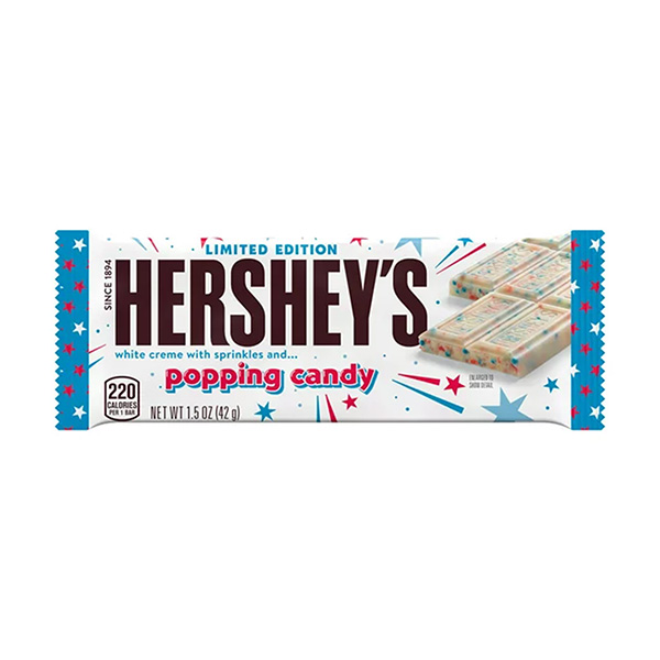 hersheys white creme with prinkles and popping candy