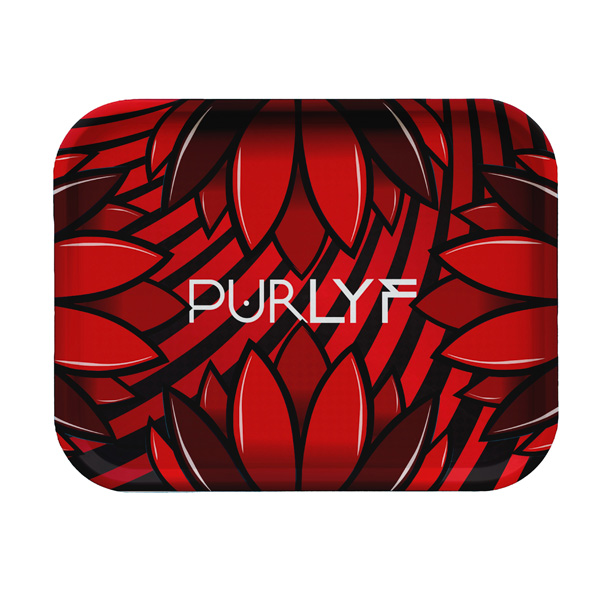 purlyf red rolling tray