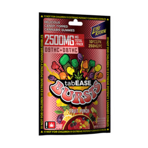 tabease bursts 2500mg gummies fruit punch