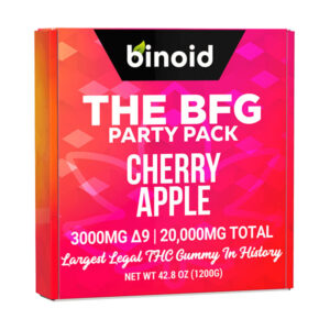 binoid 20000mg d9 thc gummy cherry apple