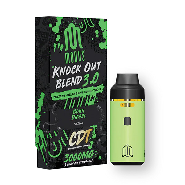 modus knock out blend 3.0 disposable 3g sour diesel