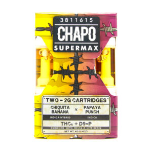 chapo extrax supermax 2x2g cartridges chiquita banana papaya punch