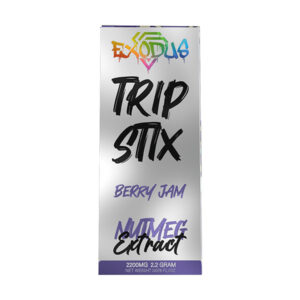 exodus trip stix nutmeg extract 2.2g disposable berry jam