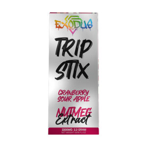 exodus trip stix nutmeg extract 2.2g disposable cranberry sour apple