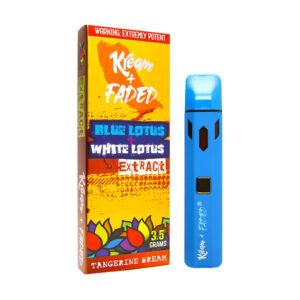 kream and faded blue white lotus 3.5g disposable tangerine dream