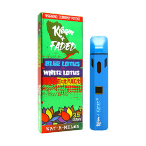 kream and faded blue white lotus 3.5g disposable wat a melon