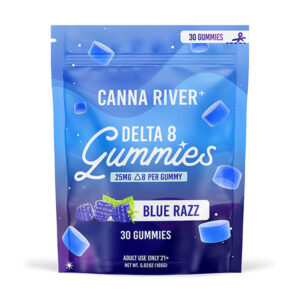 canna river d8 gummy blue razz