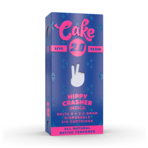 cake live resin delta 8 cartridge 2g hippy crasher