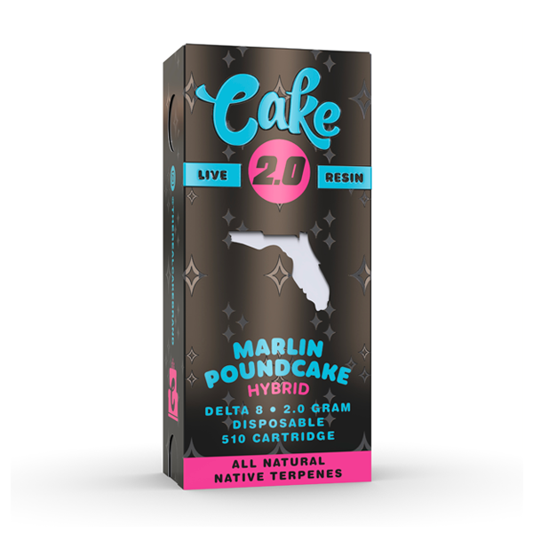 cake live resin delta 8 cartridge 2g marlin poundcake
