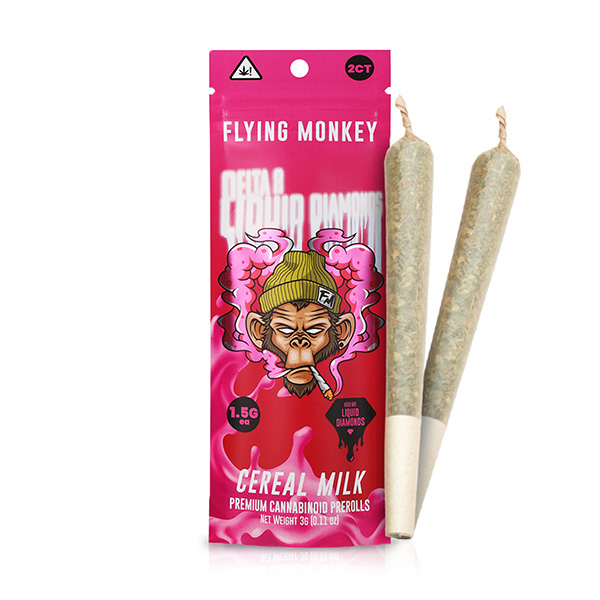 flying monkey liquid diamonds pre rolls 3g cereal milk