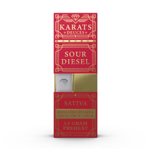 karats dueces 3.5g disposable sour diesel