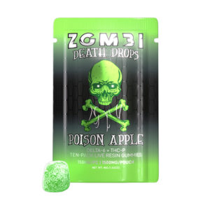 zombi death drops 1500mg gummies poison apple