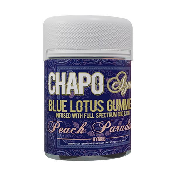 chapo azul 5000mg gummies blue lotus peach paradiso
