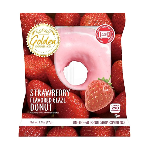 golden dough co strawberry glaze donut