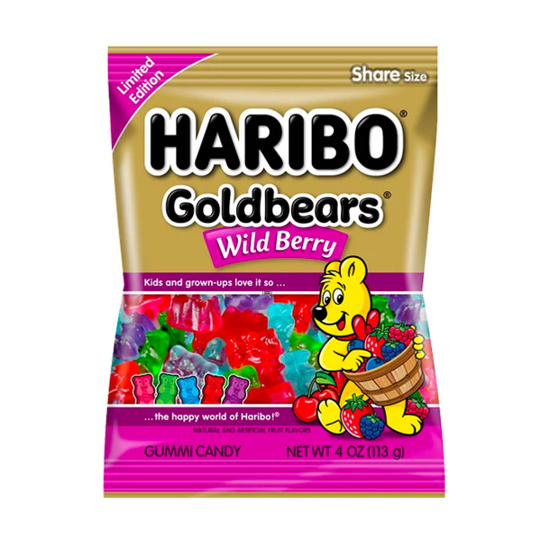 exotic haribo wild berry gold bears | 113g