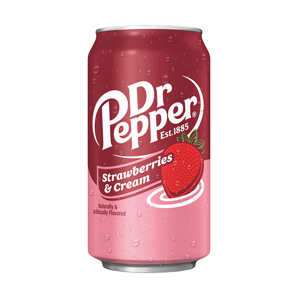 dr pepper soda strawberries and cream