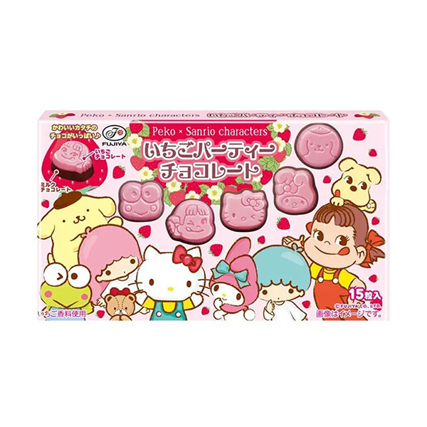 fujiya peko sanrio characters strawberry chocolate