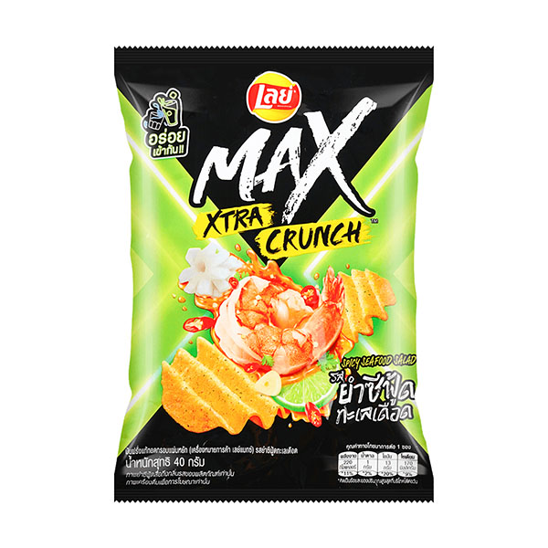 lays max xtra crunch chips spicy seafood salad