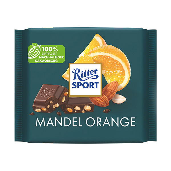 ritter sport chocolate bar almond orange