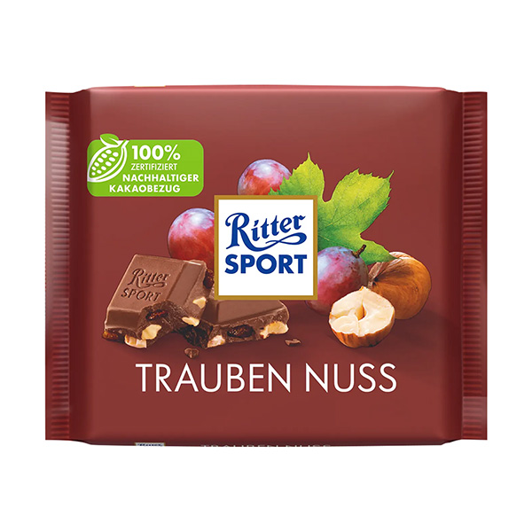 ritter sport chocolate bar grape nut