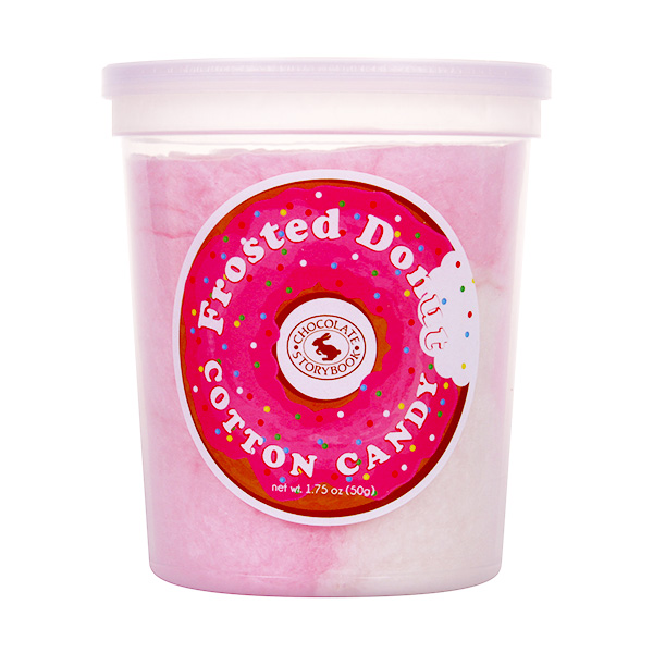 cotton candy frosted donut