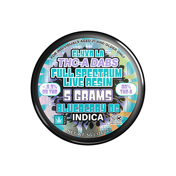 elyxr-thca-dabs-5g-full-spectrum-live-resin-blueberry-og-indica elyxr thca dabs 5g full spectrum live resin blueberry og indica