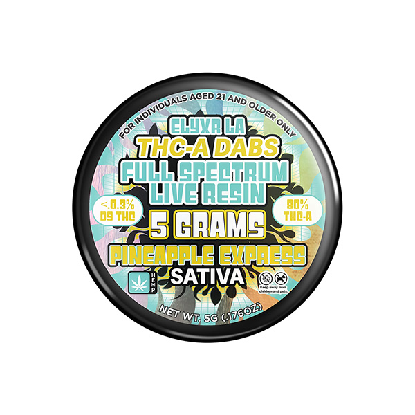 elyxr-thca-dabs-5g-full-spectrum-live-resin-pineapple-express-sativa elyxr thca dabs 5g full spectrum live resin pineapple express sativa