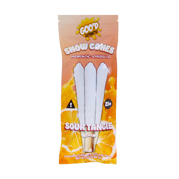 good-extracts-snow-cones-thca-3-pre-rolls-sour-tangie good extracts snow cones thca 3 pre rolls sour tangie