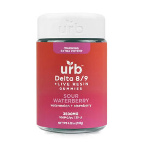 URB Delta 8/9 Live Resin Gummies | Sour Waterberry