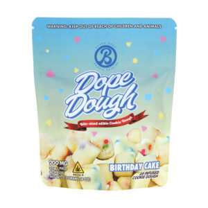 baked bags dope dough 200mg d9 cookie dough birthday cake