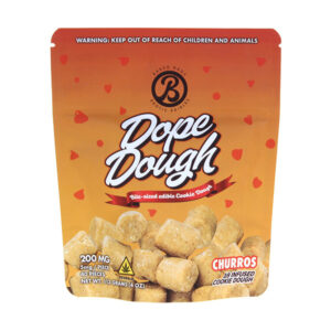 baked bags dope dough 200mg d9 cookie dough churros