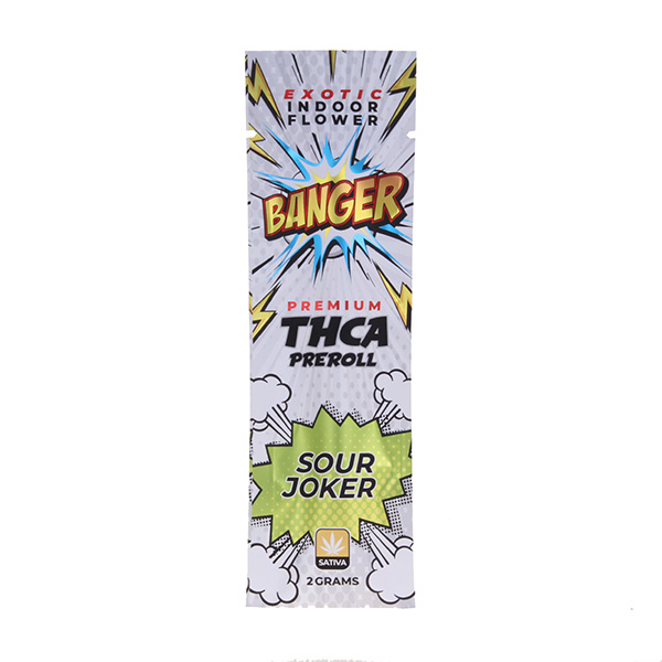 banger-exotics-2g-thca-pre-roll-sour-joker banger exotics 2g thca pre roll sour joker