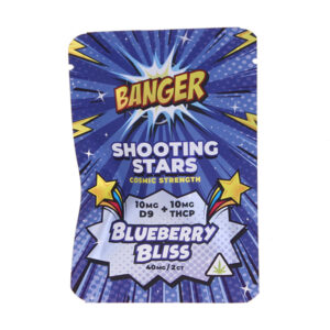 banger exotics shooting stars 40mg gummies blueberry bliss