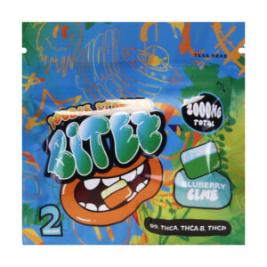 double stacked bitez 2000mg gummies blueberry lime