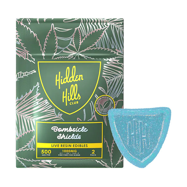 hidden hills 1000mg gummy shields bombsicle