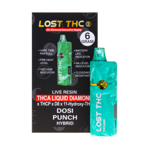 lost thc liquid diamonds thca 6g disposable dosi punch