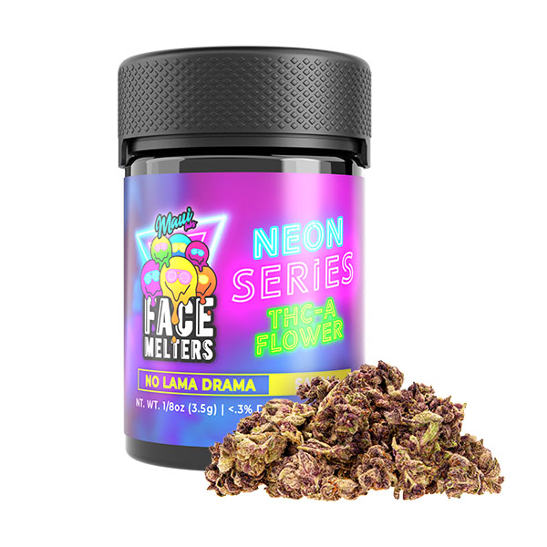 maui-labs-face-melters-neon-series-THCA-3.5G-flower-no-drama-llama maui labs face melters neon series thca 3.5g flower no drama llama