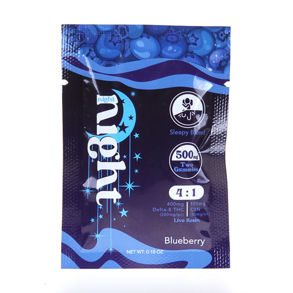 night night 2ct 500mg gummies blueberry