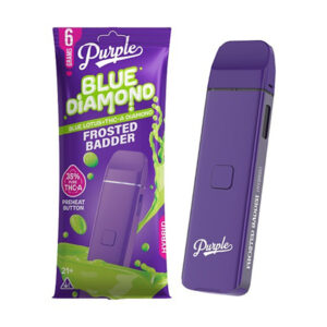 purple blue diamond blue lotus thca 6g disposable frosted badder