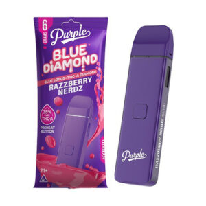 purple blue diamond blue lotus thca 6g disposable razberry nerdz