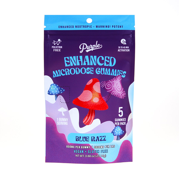 Purple Magic Enhanced Microdose Mushroom Gummies | (5ct) 3000mg